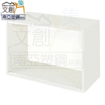 【文創集】雷蒙 環保2尺南亞塑鋼玻璃雙推門置物櫃/收納櫃(客約商品), , large