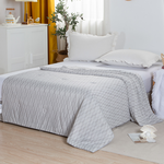 【FOCA】Classic Grid | Cool Antibacterial Silver Ion Anti-Stumbling Cooling Yarn Ice Cream Quilt/Four Seasons Quilt 150x200cm, , large