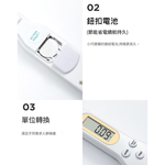 電子量勺-500g中款量勺+3V鈕扣電池-白, , large