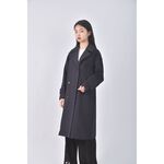 (L) muji質感風衣黑色外套二手衣, , large