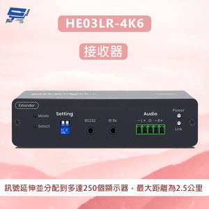 昌運監視器 HE03LR-4K6G 接收器 適用於HE03-4K6G