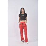 (XL) 棉質抽繩紅色長褲二手衣, , large