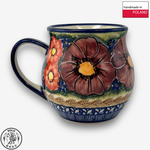 【SOLO歐洲家居】波蘭製 Cerraf 波蘭陶 350ml 胖胖杯 馬克杯 水杯 咖啡杯 雅紅之宴系列, , large