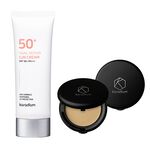 【韓國KARADIUM】SPF50+PA+++蝸牛修護防曬霜 +膠原蛋白smart防曬粉餅 防曬隔離必Buy組, , large