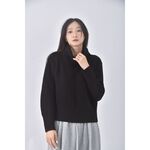 (L) love field質感黑色長袖上衣二手衣, , large