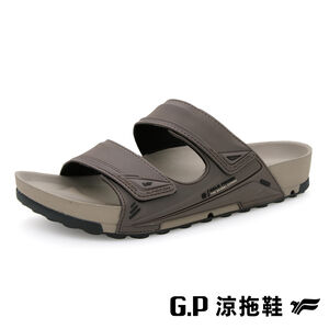 G.P機能柏肯男拖鞋-灰褐39