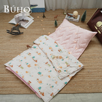 BUHO 台灣製 天然純棉透氣雙層紗兒童睡墊四季被三件組-(多款任選), , large