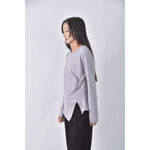 (M) mollifix褶皺紫色長袖上衣二手衣, , large