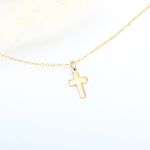 【Angel & Me】14KGF Cross Gold-filled necklace Valentine Day birthday gift, , large