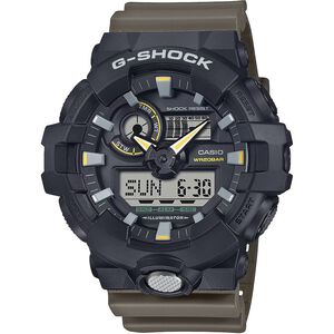 CASIO卡西歐 G-SHOCK 經典配色大錶殼雙顯運動手錶 GA-710TU-1A3