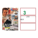 【龍德】LONGDER 三用電腦標籤 A4 3格 98.9*210mm 紅框 105張 3盒/組 LD-807-J-A(適用雷射、噴墨、影印), , large