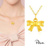 【Prisme Gold】黃金項鍊 蝴蝶結 鍊墜項鍊 (金重：約0.05錢±0.02), , large