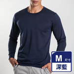 【G+居家】束口刷毛暖暖衣_圓領_男款(保暖衣/機能上衣/內搭衣/素色長袖上衣/秋冬男上衣/彈性厚上衣), , large