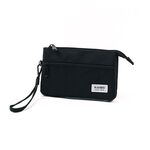 【MQ】雙層手拿包/零錢包-黑色 手機包 隨身包, , large