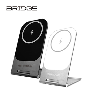 iBRIDGE 15W Ultra-thin Metal Stand Wireless Charger - Black