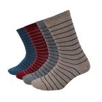 【BVD】細條紋男襪<麻灰藍>B207 襪子 長襪 休閒襪, , large