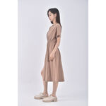 (S) chao han jia質感收腰棕色洋裝二手衣, , large