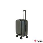 皇冠C-F1910 19.5吋前開霧面拉鍊登機箱, , large