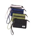 【MQ】雙層手拿包/零錢包-黑色 手機包 隨身包, , large