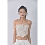 (S) 【安于晴Charlene私服】質感抹胸杏色上衣二手衣, , large