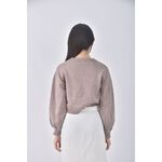 (S) gorgeous修身短版棕色長袖上衣二手衣, , large