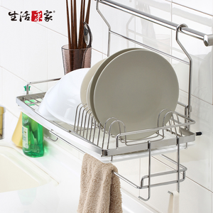 SHCJ掛式碗盤瀝水架 含抹布掛勾架 台灣製SUS304 掛桿瀝水架 餐具瀝水架  抹布架