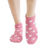 【D&G】圓點隱形襪<橘紅/淺米>D263 女襪 襪子 短襪 踝襪, , large