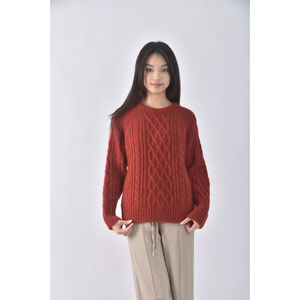 (L) pretty young thing韓牌圓領紅色長袖上衣二手衣