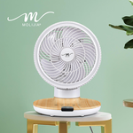 MOLIJIA M187 Fully Automatic DC Inverter Brushless Circulating Fan - 9-inch - White Wood Grain / Desktop / DC Fan, , large