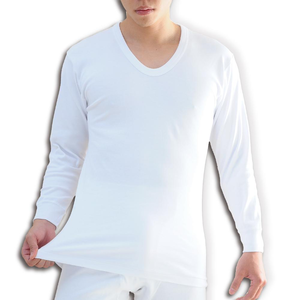 【PROMAN豪門】暖棉長袖V領男保暖衛生衣M760-白M