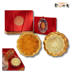 [意創趨術]花好月圓琉璃擺件雙幣組 0.1g