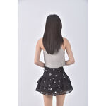 (2XL) hcoch質感花紋黑色短裙二手衣, , large