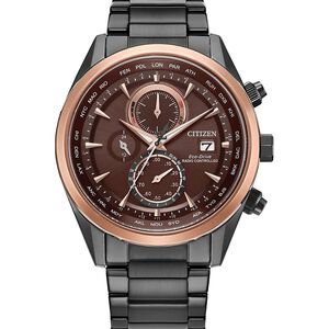 CITIZEN 星辰 勃根地紅 光動能全球電波計時手錶 AT8267-86X