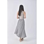 (S) 格紋黑色長裙二手衣, , large