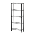 【Y HOUSE】76x30x180cm Lightweight Five-layer Iron Rack Iron Rack Shelf - Painted Black, , large