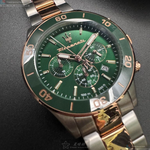 [星晴錶業]MASERATI手錶,44mm,R8873600004墨綠色錶面金綠色錶殼金銀相間精鋼錶帶款, , large