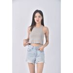 (S) uniqlo jeans丹寧牛仔棉質刷破純棉藍色短褲二手衣, , large