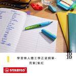 【德國天鵝STABILO】EASYbuddy 學習樂人體工學正姿鋼筆  通用歐規墨水 初學者可用粉紅/淺藍(STB-57989-5), , large