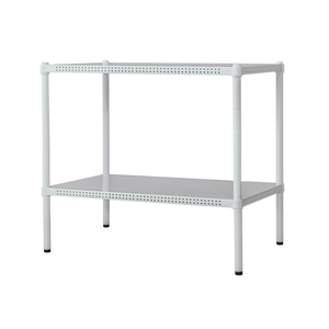【Y HOUSE】60x45x60cm perforated board two-layer shelf perforated board shelf iron rack - paint white