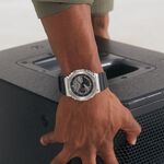 CASIO 卡西歐 G-SHOCK 八角 金屬錶殼 雙顯手錶-百搭銀灰 GM-2100-1A, , large