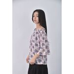 (S) star吊帶質感棉質露肩粉色長袖上衣二手衣, , large