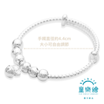 【童樂繪金飾】兒童純銀手鐲手環 鈴鐺蝴蝶結 (彌月銀飾 滿月禮 寶寶足銀), , large