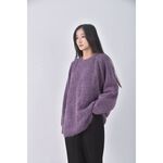 (F) modern d質感紫色長袖上衣二手衣, , large