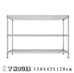 【Y HOUSE】150x45x120cm heavy-duty three-layer iron rack heavy-duty rack heavy-duty iron rack, , large