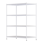 【Y HOUSE】120x60x150 cm 4-layer hole-free iron plate storage rack rack iron rack - paint white, , large