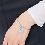 ULOO Glimmer 圓形設計圖騰手鍊-銀色 UB2000220, , large