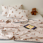 【Betrise】Jumping Woof | Lazy soft Q knitted cotton antibacterial soy fiber air-conditioning quilt/cooling quilt (150x200cm), , large