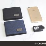 【YUN JOIN】WOVEN 日系織面短夾-藍色 皮夾 錢包 多卡位 零錢收納, , large