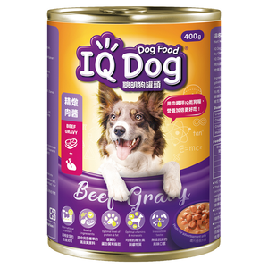 【IQ DOG】聰明狗罐頭 （400g*24罐）- 精燉肉醬