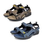 DIADORA迪亞多那 水陸兩用機能涼鞋 男鞋 旅遊 溯溪 簡約 磁扣 柔軟 彈性 減震 耐磨 耐穿 防滑 咖啡 藍, , large